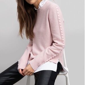 Flawed Ted Baker Teaggan Frill Detail Mockable Sweater in Dusky Pink Sz 12